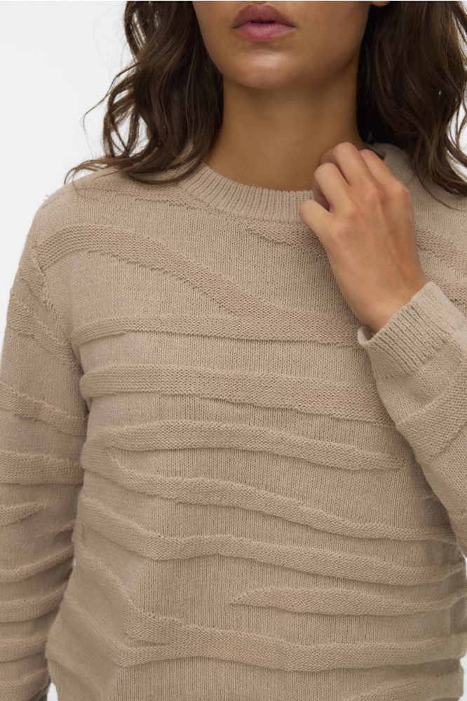 VMMALOU LS O-NECK PULLOVER BOO 10331437 Silver Mink